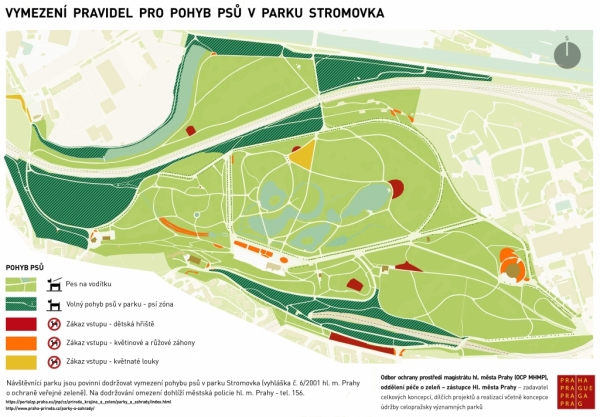 Pohyb psů ve Stromovce